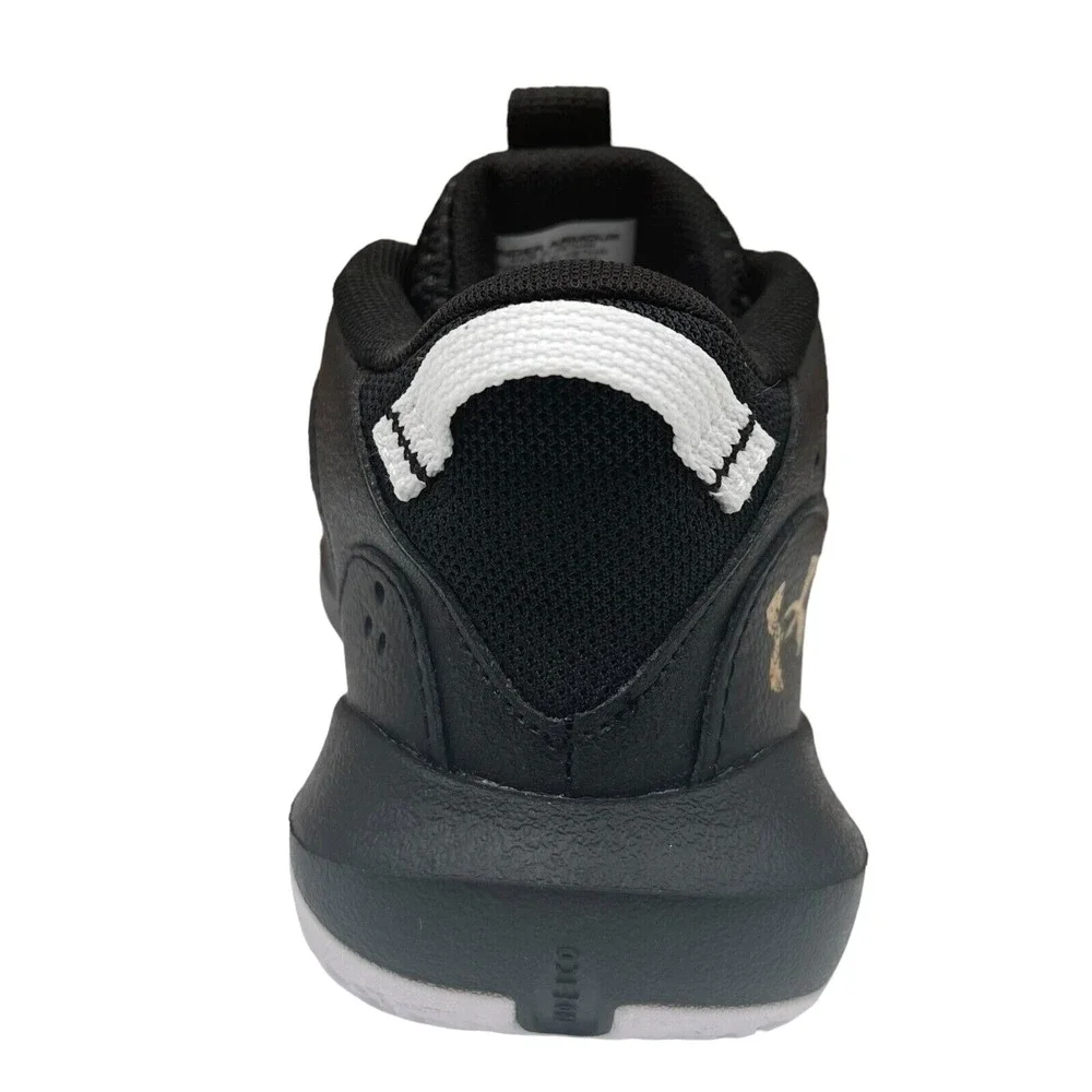 Under Armour Lockdown Little Boy's Leather Basketball Shoe Size 12 Black Lace Up